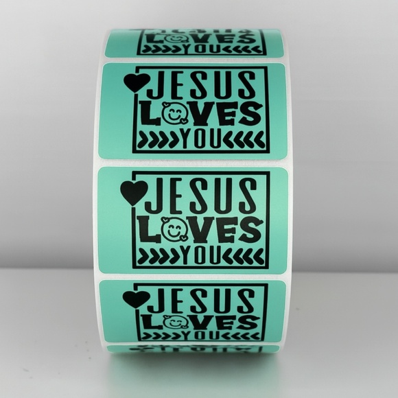 Jesus Loves You Stickers Labels Faith Packaging Small Business Gifts - Picture 5 of 11
